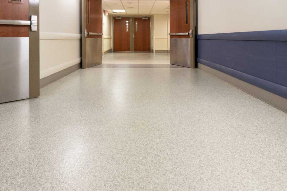 Commercial epoxy flooring in Windsor. Hospital flooring solution.